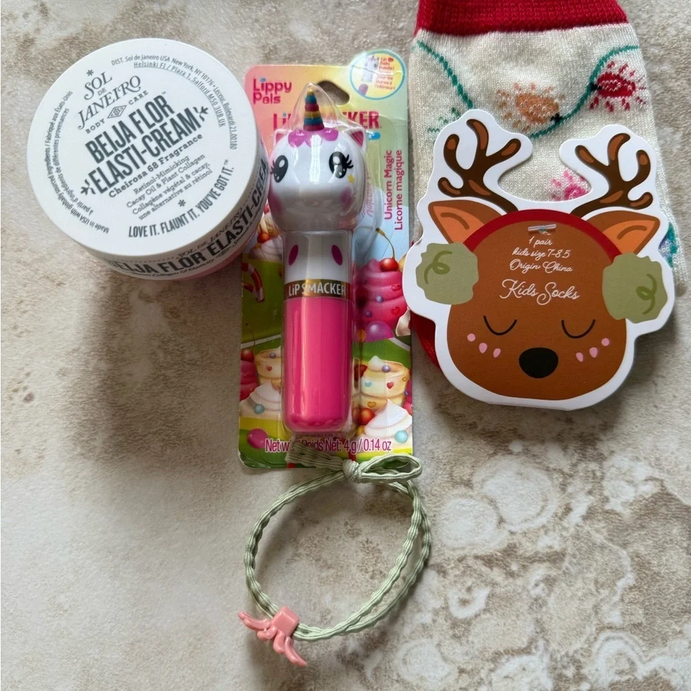 Kids Accessories Gift Bundle | Initial Z Bag | Sol de Janeiro| Lip Smacker | NEW